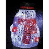 Bonhomme de neige lumineux - h 28 cm - décoration extérieur