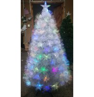Sapin blanc lumineux - couleurs changeantes - h 150 cm