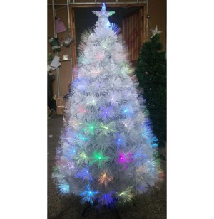 Sapin blanc lumineux - couleurs changeantes - h 120 cm