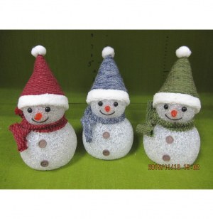 Bonhomme de neige lumineux led - coloris divers - décoration lumineus