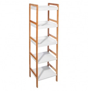 Etagère en bois - 5 niveaux - salle de bain