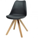 Chaise - noir - hannover - l 50 x p 80 x h 50 cm