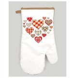 Gant de cuisine avec motifs coeurs - anicette