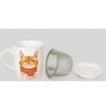 Mug + infuseur à thé avec motifs chats - thadea
