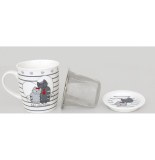 Mug + infuseur à thé avec motifs chats - félin