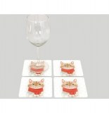 Dessous de verres - lot de 4 - chaton