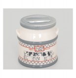 Pot de conservation avec couvercle - céramique - décoration vache