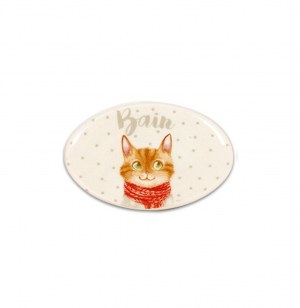 Plaque de porte - bain - décoration chats - chaton