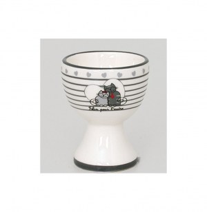 Coquetier avec motifs chats - félin