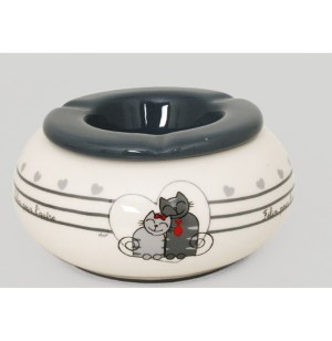 Cendrier type marocain avec motifs chats - félin