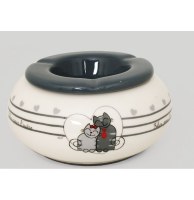 Cendrier type marocain avec motifs chats - félin