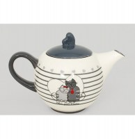 Théière avec motifs chats - félin