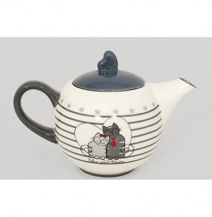 Théière avec motifs chats - félin