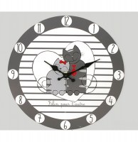 Pendule avec motifs chats - félin