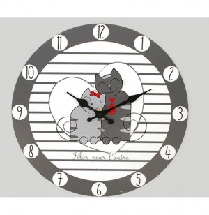 Pendule avec motifs chats - félin