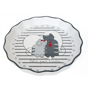 Moule à tarte avec motifs chats - félin