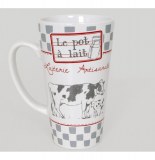 Grand mug décoré - motifs vaches - milk