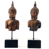 Lot 2 bouddhas bustes NEUF 30cm