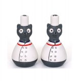 Ensemble salière et poivrière - décoration chat