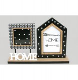 Porte photo avec inscription "home" - 2 vues - wild