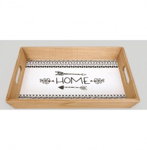 Plateau avec inscription "home" - wild