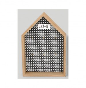 Accroche clés en forme de maison avec croix- wild