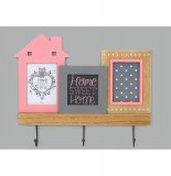 Cadre photos mural avec crochets - 3 photos - mady