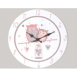 Pendule avec motifs hiboux- liberty