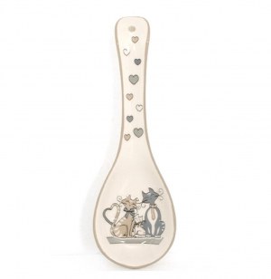 Repose cuillère - imprimé chats - 23.5 x 8 cm