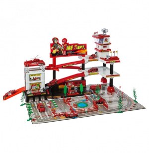 Caserne de pompiers - garage petites voitures accessoires inclus