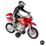 Fast rider - moto cross - son et lumière - rouge