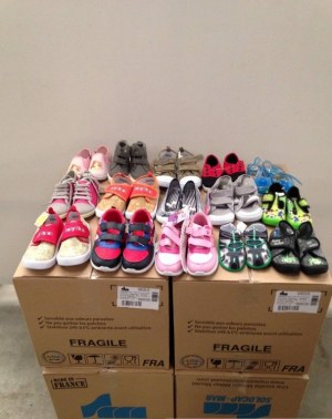 Chaussures mixte- LOT 1200 paires (30 cartons + 520 kg)