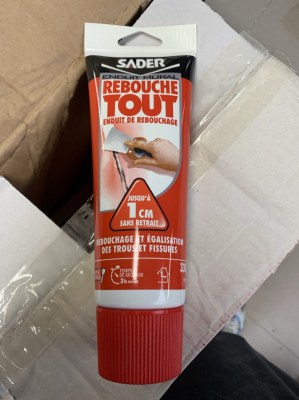 Lot de tube enduit de rebouchage SADER