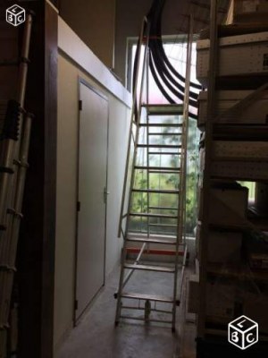 Échelle garde corp plateforme mobile pliable