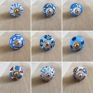 Lot bouton de meuble en céramique