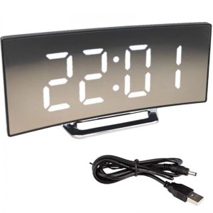 ÉLECTRONIQUE HORLOGE D'ALARME MIROIR LED DT-6507