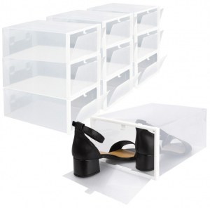 10x BOÎTE À CHAUSSURES CONTENEUR À RABAT RÉCIPIENT SB-10