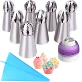 MANCHON DE CONFISERIE DÉCORATEUR DE GÂTEAU SILICONE 8en1 XXL BAKE1