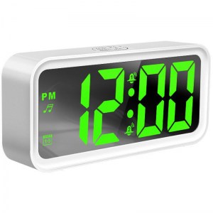 HORLOGE D'ALARME THERMOMÈTRE ÉLECTRONIQUE MIROIR LED GT087