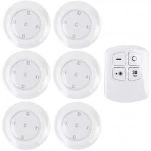 6x LAMPE LED LUMIÈRE SANS FIL SUR BATTERIE TÉLÉCOMMANDE LL1100