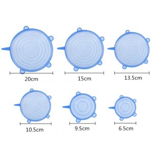 COUVERCLES ALIMENTAIRES UNIVERSELLES EN SILICONE 6 pcs. KC-21