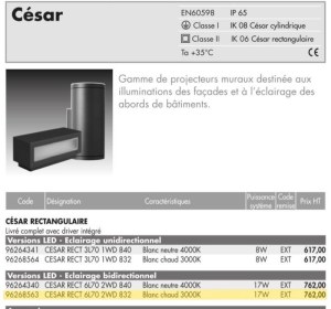 Appliques extérieures LED THORN