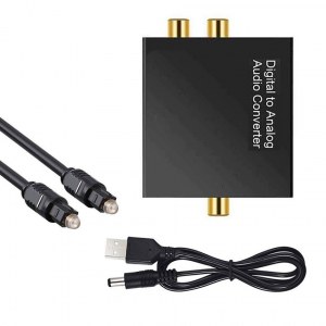 CONVERTISSEUR OPTIQUE TOSLINK COAXIAL À 2 CINCH RCA3 YQ-2
