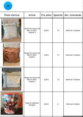 Lots d'articles à 2€/pièce - 2ème partie