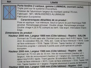 Porte fenêtre alu NFI LUMINEAL