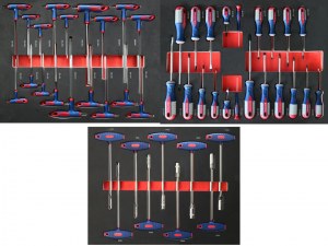 SERVANTE D'ATELIER 9/7 Tiroirs, INOX CRV, ROUGE, PRO KRAFTMULLER