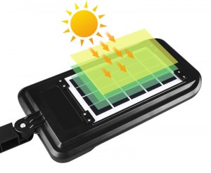 LAMPE DE RUE SOLAIRE 120LED TÉLÉCOMMANDE + MANDRIN XW-D60