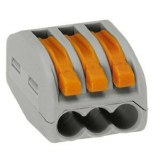 50 Bornes de connexions Wago 222-413 automatique 3 entrées fil souple rigide