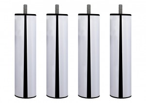 Pieds de lit Métal Chromé hauteur 200 mm Ø51mm