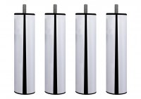 Pieds de lit Métal Chromé hauteur 200 mm Ø51mm